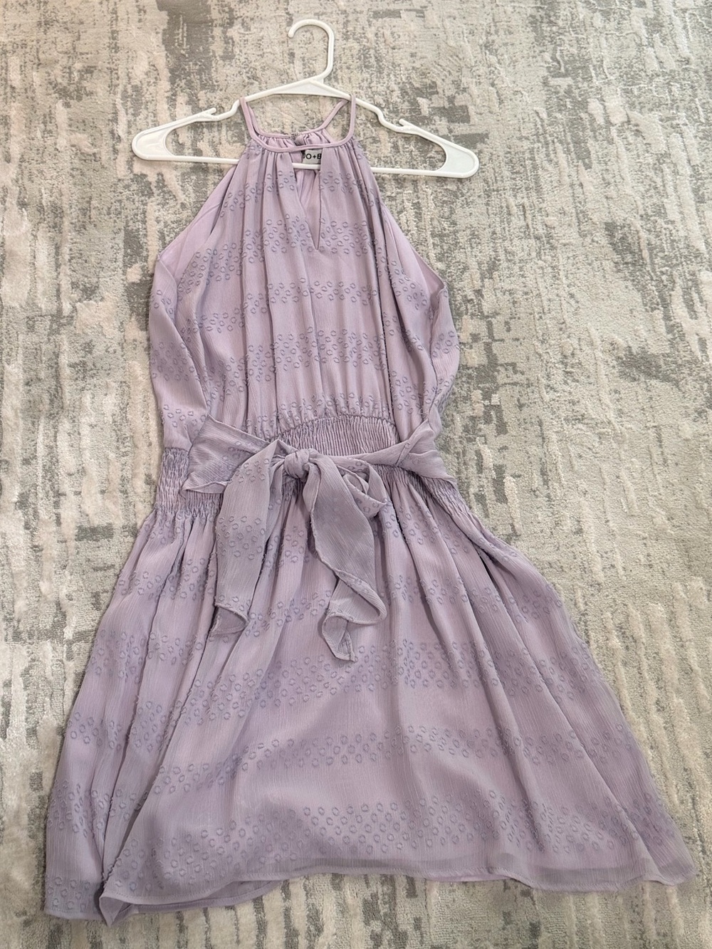 New do+be Lavender Halter Tie-Waist Dress